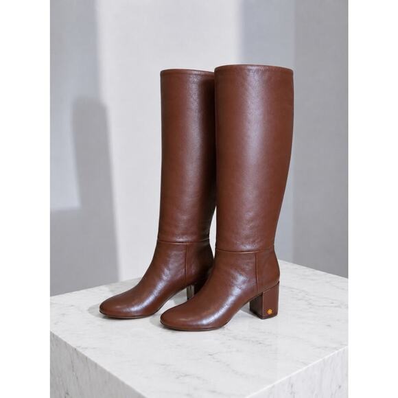 Tory Burch Shoes - Tory Burch Brown Leather Knee-High Boot Size 6.5B